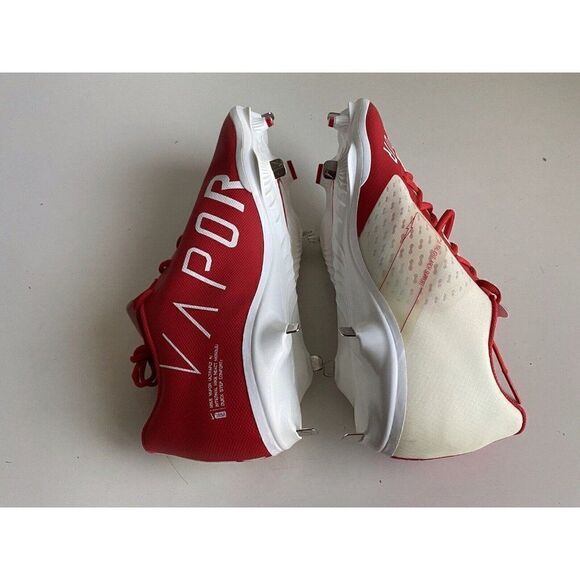 Nike React Vapor Ultrafly Elite 4 Red White Cleats DA0701-600 Men's Size 15 - Picture 7 of 9